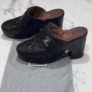 Chanel Quilted Leather Clogs
